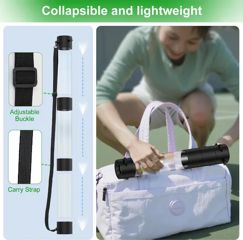Vista 5 de Pickleball Ball Retriever & Ball Hopper Storage con correa Pickle Balls Tubo Pickup