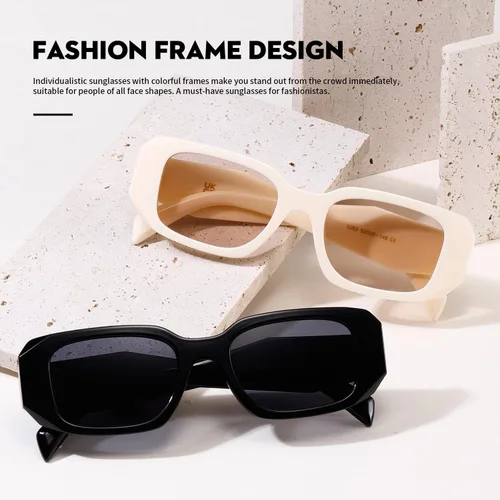 Vista 3 de Gafas de sol Mujer Cuadrado Hombres Moda Mostrar Sombras Retro Moda Moda Vogue Protección UV