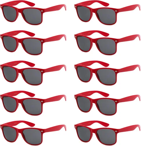 Vista 17 de Paquete de 10 lentes de sol a granel con protección UV para Bandera Americana Humo