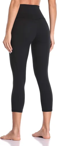 Vista 4 de Colorfulkoala - Leggings de cintura alta para mujer, con bolsillos, 21" de entrepierna