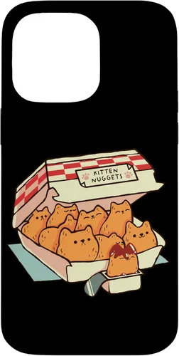 Vista 21 de iPhone 16 Kitten Nuggets Cute Fast Food Cat Shape Foodie Case