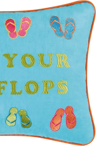 Vista 3 de C&F Home Clean Your Flip Flops - Mini almohada decorativa de mezcla