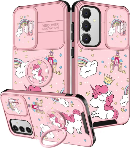 Vista 164 de Funda 2 en 1 para Samsung Galaxy S23 Ultra Flamingo para mujeres y niñas, diseño femenino de flamencos con cubierta deslizante para cámara y soporte