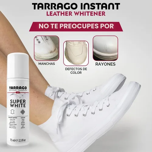 Vista 4 de Tarrago Super White - Limpiador instantáneo para zapatos con punta aplicadora para cuero, 2.5 fl oz
