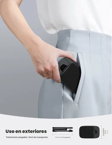 Vista 4 de Lamicall Soporte de teléfono celular para escritorio, soporte de teléfono 1-negro