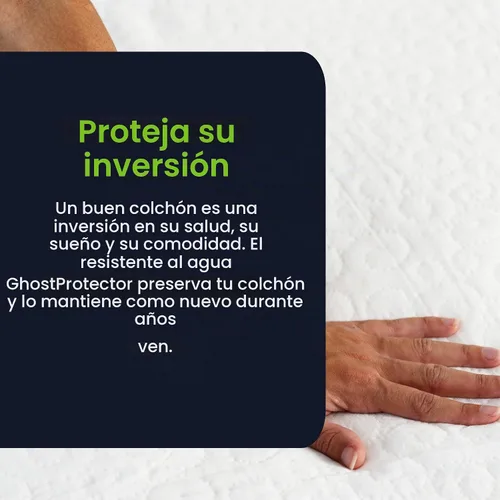Vista 2 de GhostBed Protector de colchón impermeable y funda - Sin ruido, ligero, transpirable y sin plástico, tamaño individual