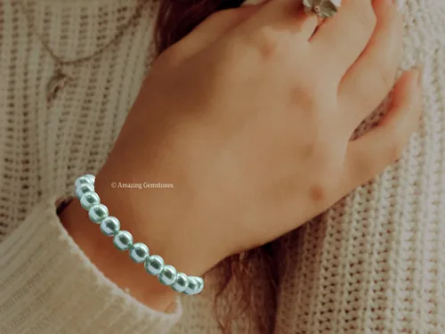 Vista 530 de Amazing Gemstone Crystal Bracelet for Women Men's Gifts - Protection Healing Crystal Bracelet - 8mm Gemstone Beaded Stretchable Bracelet Pulseras