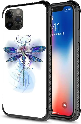 Vista 30 de ZHEGAILIAN Funda para iPhone 13, parte trasera de vidrio templado + funda protectora de TPU de silicona suave con diseño de munición