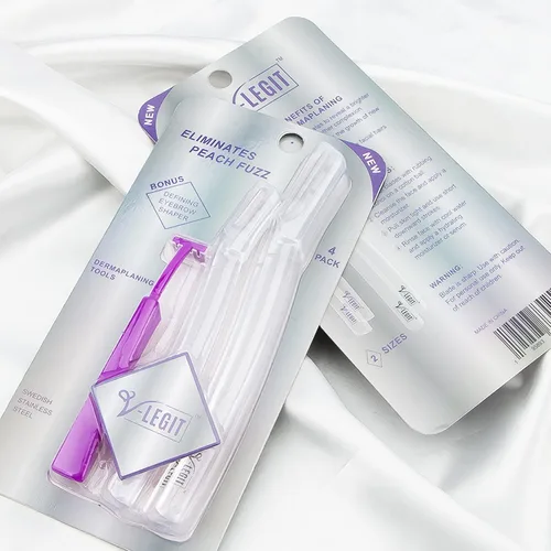 Vista 7 de Dermaplaning Tools - Maquinilla de afeitar facial exfoliante Dermaplane para mujeres y hombres afeitadora para exfoliar refrescar la piel Peach Fuzz