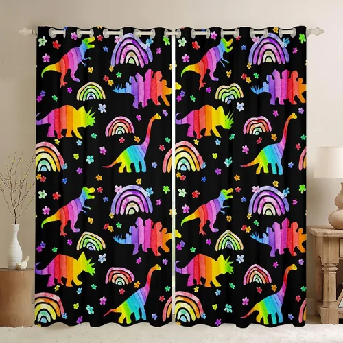 Vista 53 de Cortinas opacas de camuflaje con bandera estadounidense, regalo para niños, cortina de ventana de camuflaje verde con rayas negras, estrellas