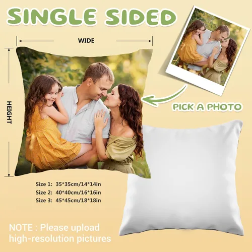 Vista 5 de Bemaystar Almohada personalizada con imagen, almohada personalizada con foto, funda de almohada personalizada con foto, regalos personalizados