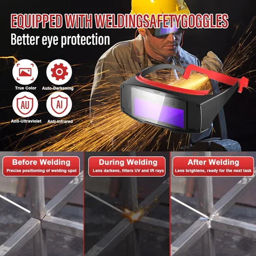 Vista 7 de MMA-135PRO Soldador de palo 110V, Lift TIG 2-en-1 Mini soldador para Rojo