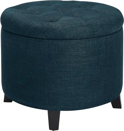 Vista 15 de Convenience Concepts Designs4Comfort - Otomana de almacenamiento, piel sintética negra