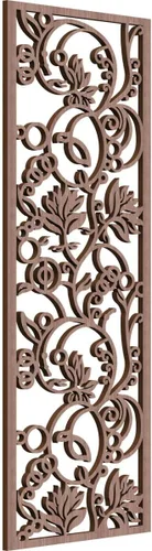 Vista 121 de Caspian Paneles de pared de madera con calado decorativo perforado, 9 3/8 pulgadas de ancho x 24 3/8 pulgadas de alto x 1/4 de alto, cereza