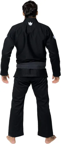 Vista 4 de KINGZ Brazilian Jiu Jitsu Gi Kimono BJJ ligero y duradero para hombre, IBJJF Legal 400gsm Pearl Weave Pro Training El único