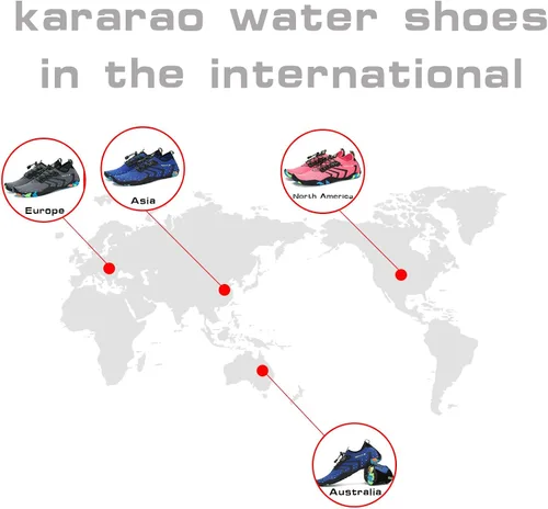 Vista 7 de Kararao Mens Womens Water Shoes Quick Dry Swim Shoes Beach Shoes Pool Surfing Aqua Sports