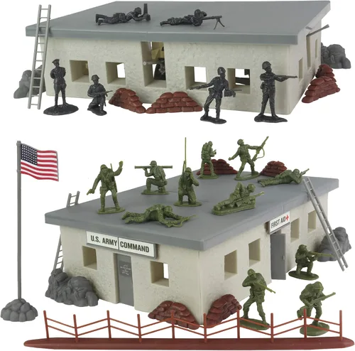 Vista 2 de BMC WW2 Secret Stronghold - 36pc Plastic Army Men German Bunker Playset