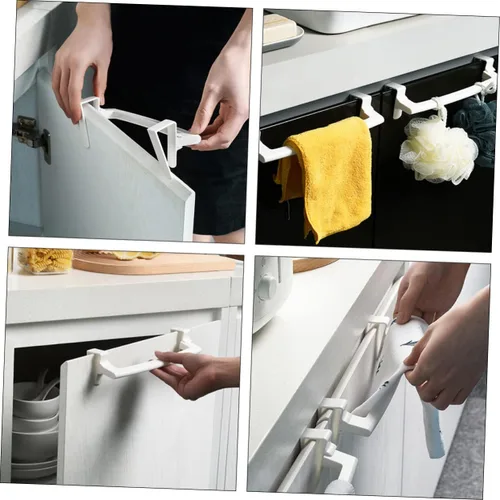 Vista 2 de 4 ganchos de puerta para colgar toallas para colgar en la pared, toallero para cocina, paños de cocina, toallero, toallero para baño, toallero