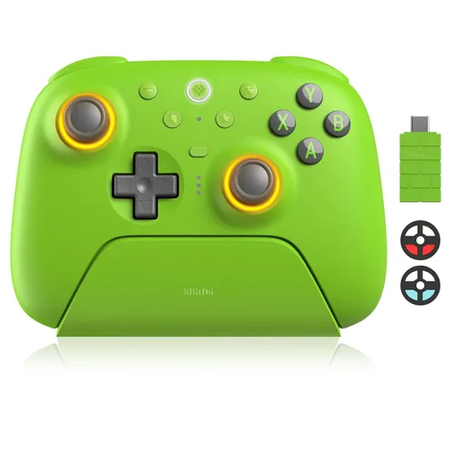 Vista 7 de 8BitDo Ultimate 2 Wireless Controller with TMR Joysticks for Windows & Android, Gaming Controller with Switchable Hall Effect/Tactile Triggers, RGB