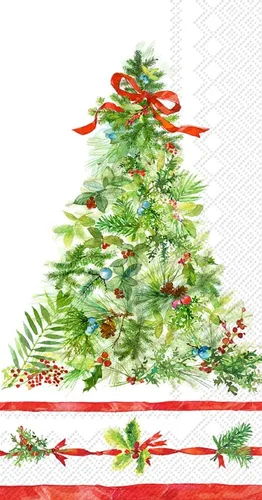 Vista 4 de Juegos de toallas de mano navideñas: toallas de mano de papel desechables de calidad con temas navideños, 32 toallas de invitados por juego