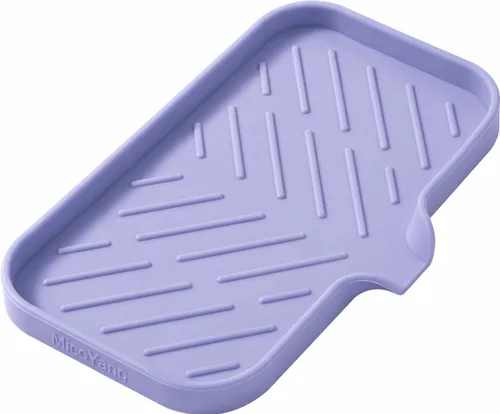 Vista 42 de MicoYang Jaboneras de Baño de Silicona con Boquilla de Drenaje - Organizador de Fregadero de Baño y Cocina, Soporte para Esponja, Bandeja de Jabón