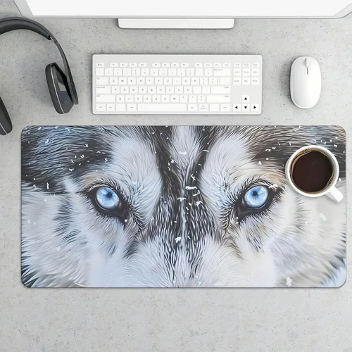Vista 29 de Large Mouse Pad Beach Flamingos Palm Trees Rubber Base Keyboard Long Gaming Mouse pad Desk Mat Waterproof Non-Slip Protector Laptop Pads for Work