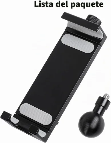 Vista 6 de Soporte de tableta de aleación de aluminio con cabezal de bola de 1 pulgada - Soporte giratorio para tableta 360 para iPad y otros dispositivos