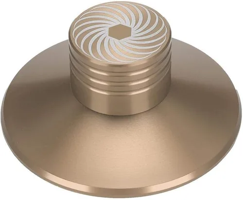 Vista 4 de Disco de audio con abrazadera de grabación Tocadiscos de aluminio Reproductor de discos Peso LP Disco Estabilizador Reductor de vibración (Oro)
