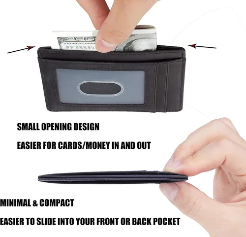 Vista 7 de Chelmon Funda plegable para tarjetas múltiples y billetera delgada con bolsillo frontal RFID