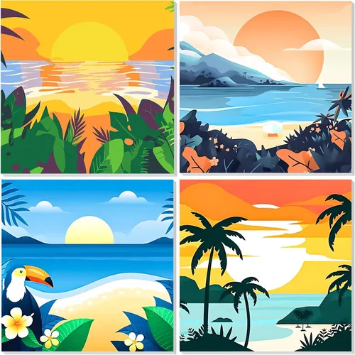 Vista 17 de EOBROMD Paquete de 4 kits de pintura enmarcada por números para niños, kits de pintura de insectos para niños de 4 a 8 a 12 años, pintura sobre