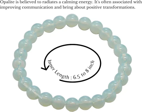 Vista 589 de Amazing Gemstone Pulsera de cristal para mujeres y hombres, pulsera de cristal curativo de protección, pulsera elástica con cuentas de piedras