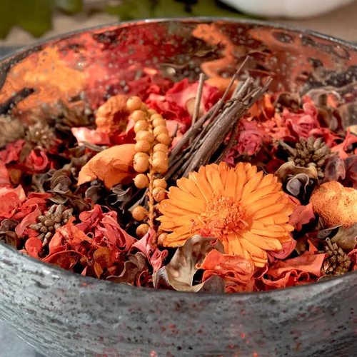 Vista 6 de Bolsa de popurrí con fragancia para decoración del hogar, florero y cuenco de pétalos florales (naranja)