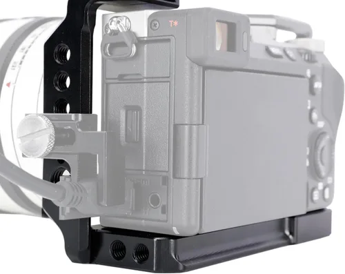 Vista 6 de NICEYRIG A7C II A7CR - Jaula de aluminio para Sony Alpha A7CII / A7CR / A7C cámara sin espejo Vlog Vlogging Video Making con placa de liberación