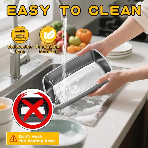 Vista 4 de Swingers Lonchera térmica inalámbrica, lonchera de 21000 mAh con autocalentamiento, alimentada por batería, lonchera eléctrica portátil de 1.2 L