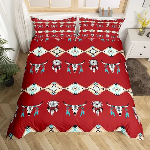 Vista 41 de Juego de funda de edredón con diseño de caballos, atrapasueños para niños, adolescentes, hombres, funda de edredón con estampado de caballos