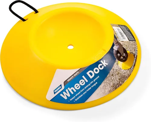 Vista 3 de Camco Muelle de rueda resistente con mango de cuerda, ayuda a evitar que la rueda del remolque se hunda en la suciedad o el barro, fácil