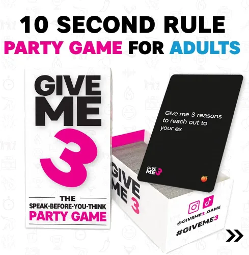 Vista 3 de SAVANA GIVE ME 3 - Juegos de fiesta para adultos de ritmo rápido e hilarantes con regla de 10 segundos 2+ jugadores Juego de cartas para adultos