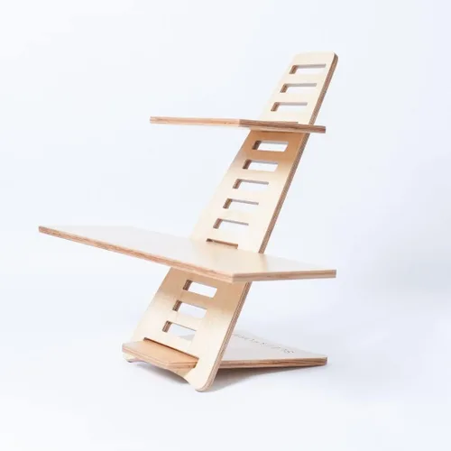 Vista 2 de Sleekform Convertidor de escritorio de pie, soporte de elevación, elevador para laptop, altura ajustable, convertidor de escritorio para sentarse a