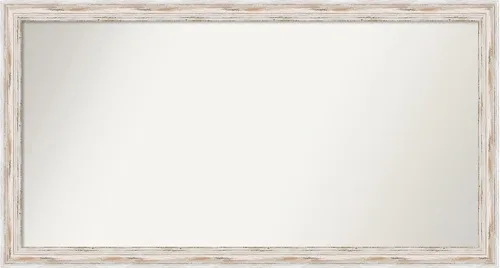 Vista 548 de Amanti Art Espejo personalizado, espejo de baño estrecho Alexandria White Wash, espejo de pared o espejo de tocador de baño sobre el fregadero