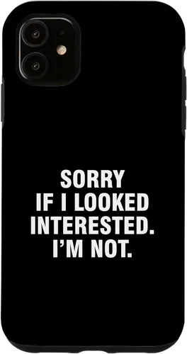 Vista 8 de Funda para iPhone 14 Pro Max Sorry If I Looked Interested I'm Not
