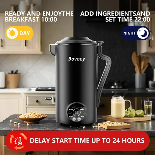Vista 4 de Máquina para hacer leche de nueces, máquina automática de leche de nueces para leche casera de almendras, avena, leche a base de plantas