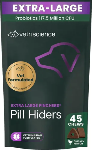 Vista 9 de VetriScience Pinchers extra grandes, píldoras masticables no grasosas con probióticos para perros, píldoras de disfraz, cápsulas y tabletas, salud