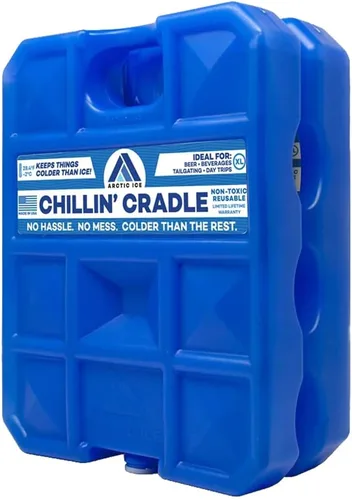 Vista 2 de Artic Ice Chillin' Cradle Series, paquete de hielo reutilizable de larga duración, XL, azul, 5 libras