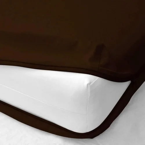 Vista 2 de Shreem Linen Paquete de 2 sábanas bajeras con cremallera - bolsillo extra profundo de 8 pulgadas, sábana inferior de microfibra cepillada suave