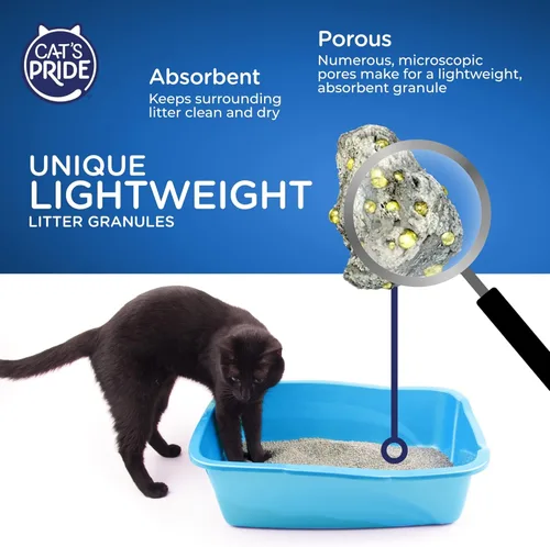 Vista 4 de Cat's Pride Premium arena para gatos ligera aglomerante: cuidado completo - hasta 10 días de potente control de olores - hipoalergénica