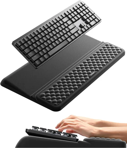 Vista 15 de Vaydeer Reposamuñecas para teclado, soporte de teclado con soporte de muñeca, elevador ergonómico de espuma viscoelástica suave para 60% -65%