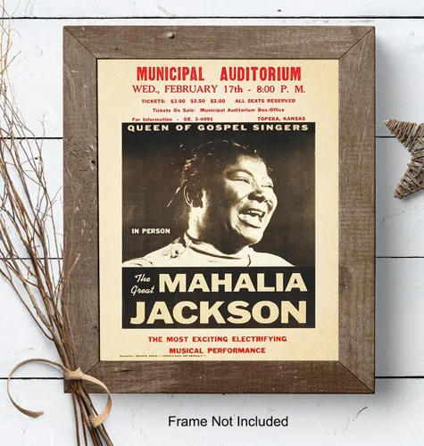 Vista 7 de Póster de Mahalia Jackson – Música Gospel – Arte de pared afroamericano – Historia negra – Cultura negra – Decoración de pared de mujeres