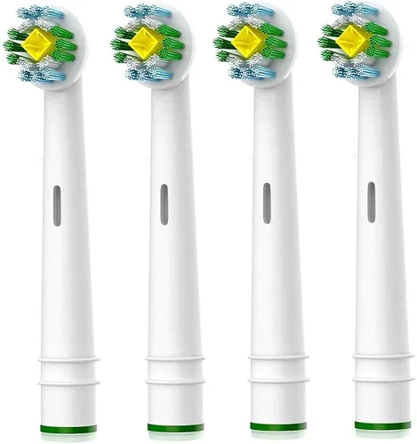 Vista 2 de Cabezales de cepillo de repuesto, compatibles con cepillo de dientes eléctrico Braun 3D White Oral-B - Paquete de 4
