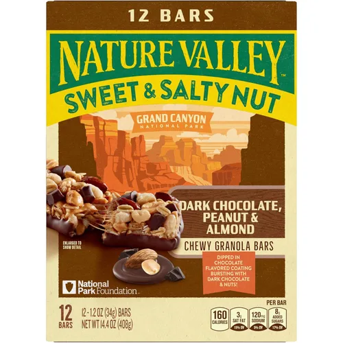 Vista 3 de Nature Valley Barras de granola, chocolate oscuro y almendra, 12 unidades, 14.4 onzas