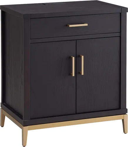 Vista 17 de Leick Home Salem Mesita de noche, mesa auxiliar, 22 pulgadas, roble mediano MEDIUM OAK